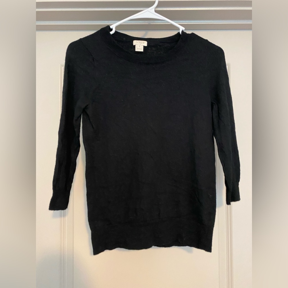 J Crew Black Lightweight Sweater